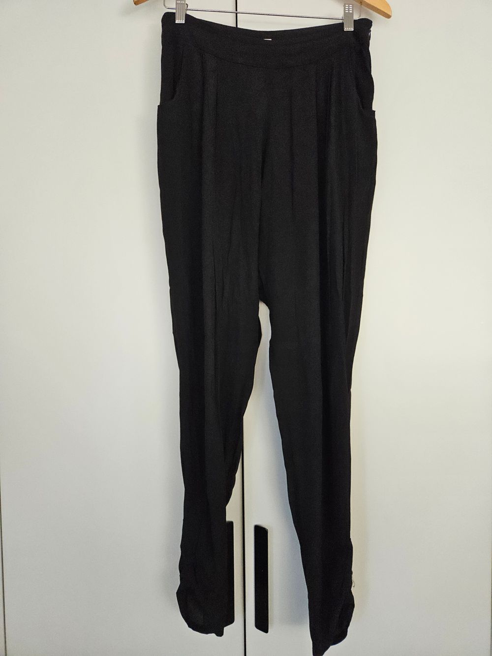 Draped Black Pants