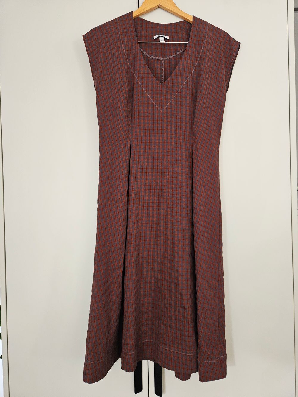 Checked Midi Dress