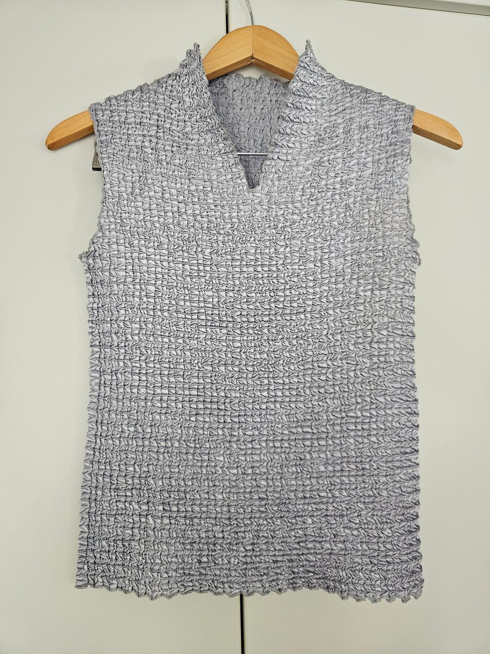 High Neck Crinkle Top