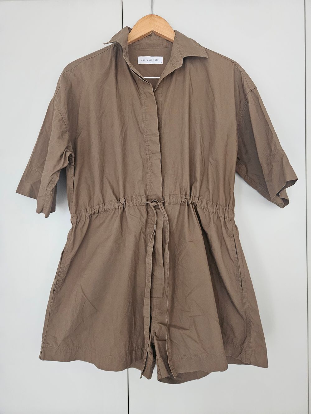 Dark Taupe Cotton Playsuit