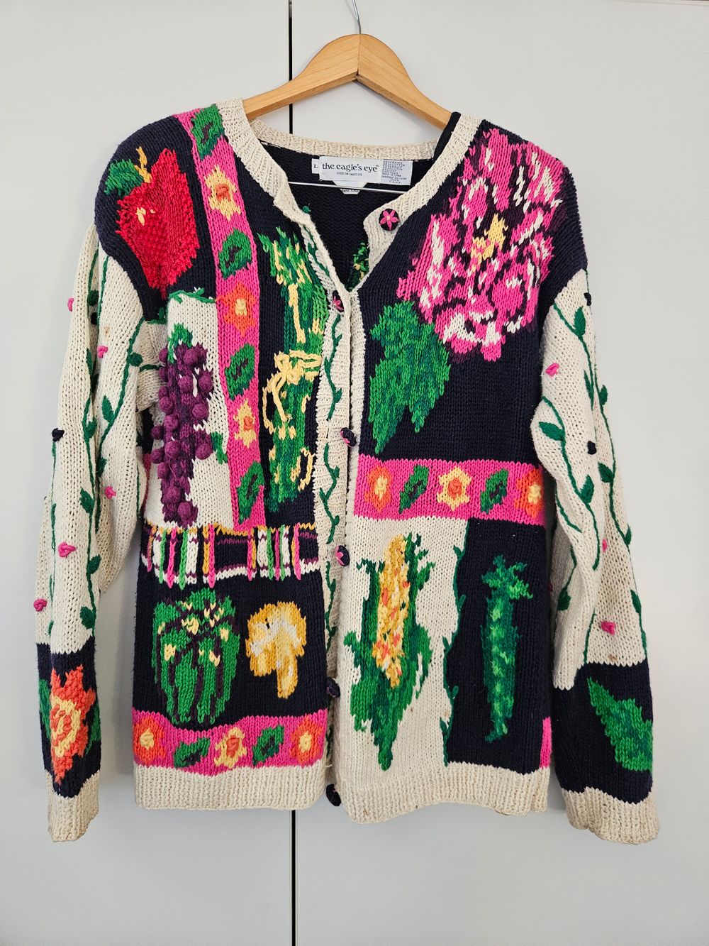 Incredible Vintage Handknit Cardigan