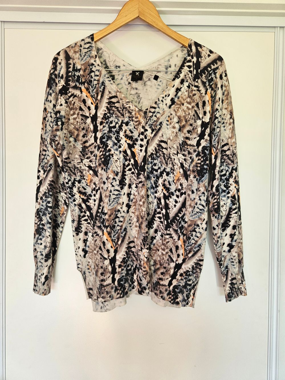 Patterned Cashmere/Cotton Jumper