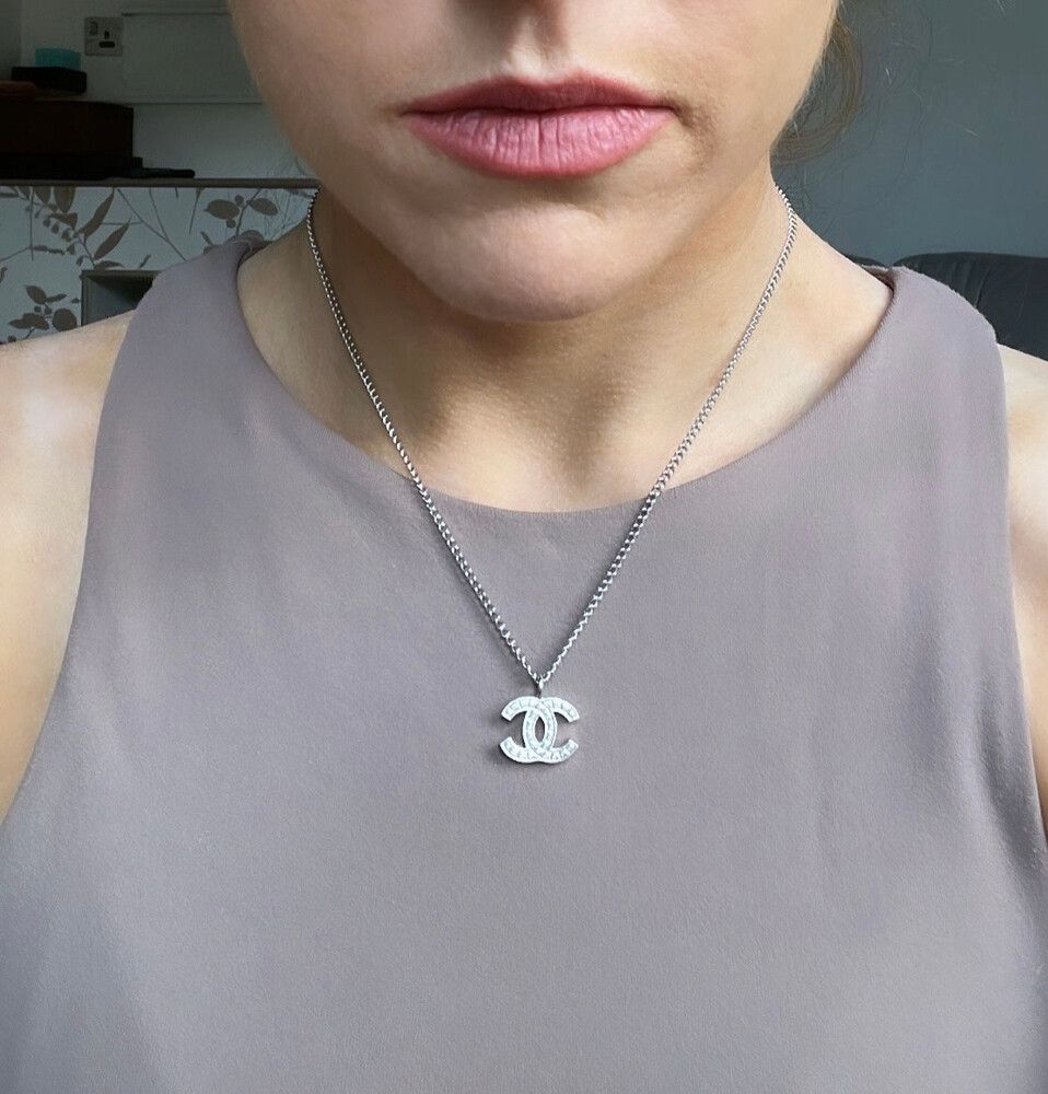 Silver statement necklace