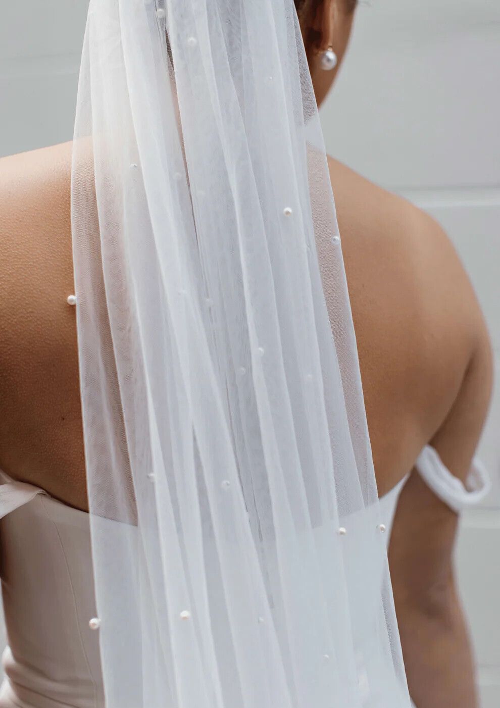 Pearl Bridal Veil 3m (Cathedral Veil) - Ivory