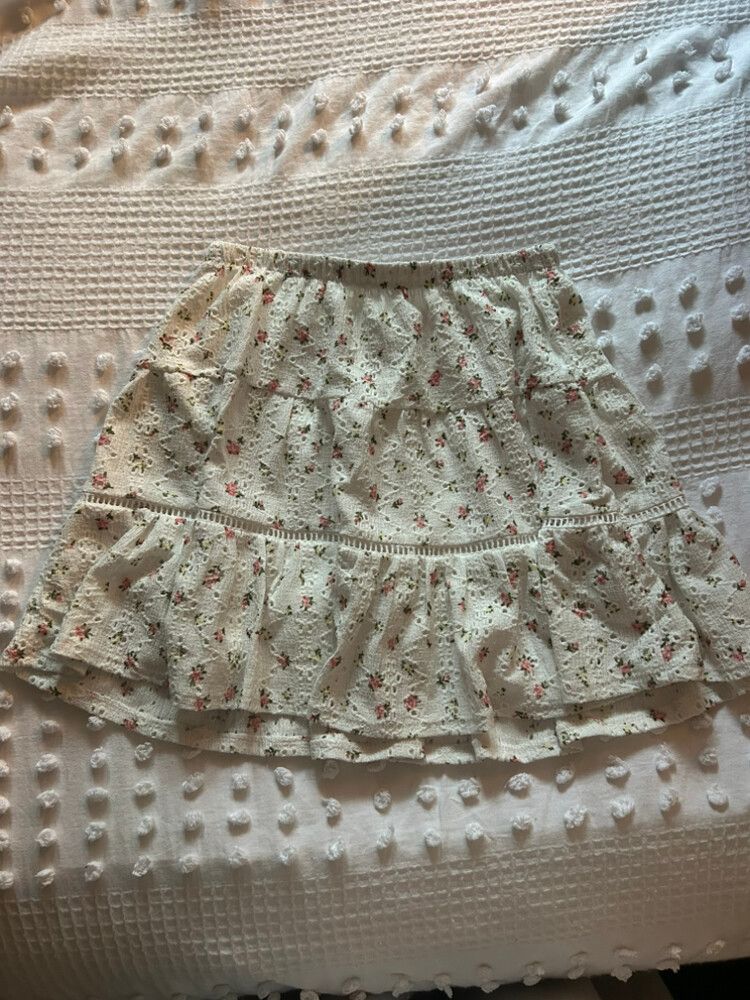 Anko White Floral Skirt