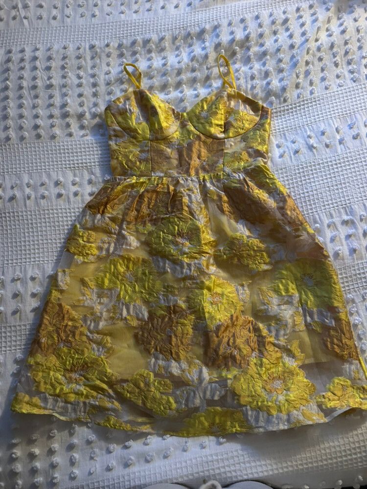 Showpo Yellow Floral Dress