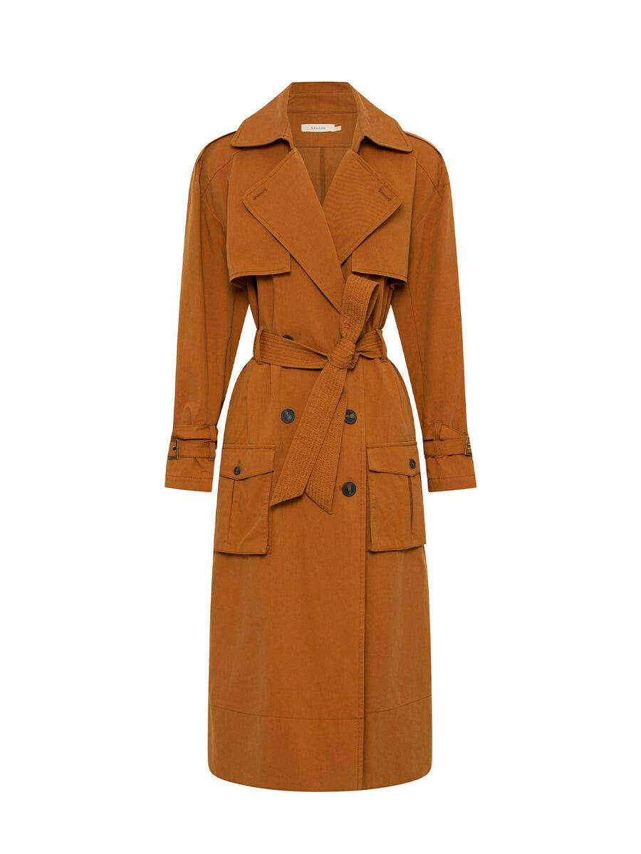 Kivari Carolina Brown Trench Coat Size M-L