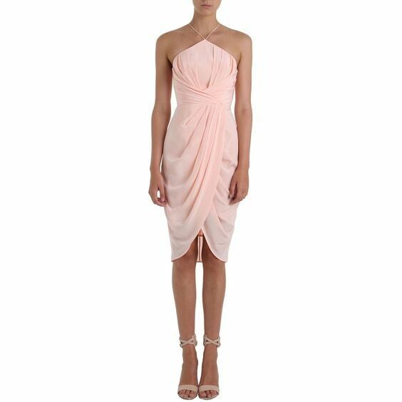 Zimmermann Pink Silk Tuck Dress