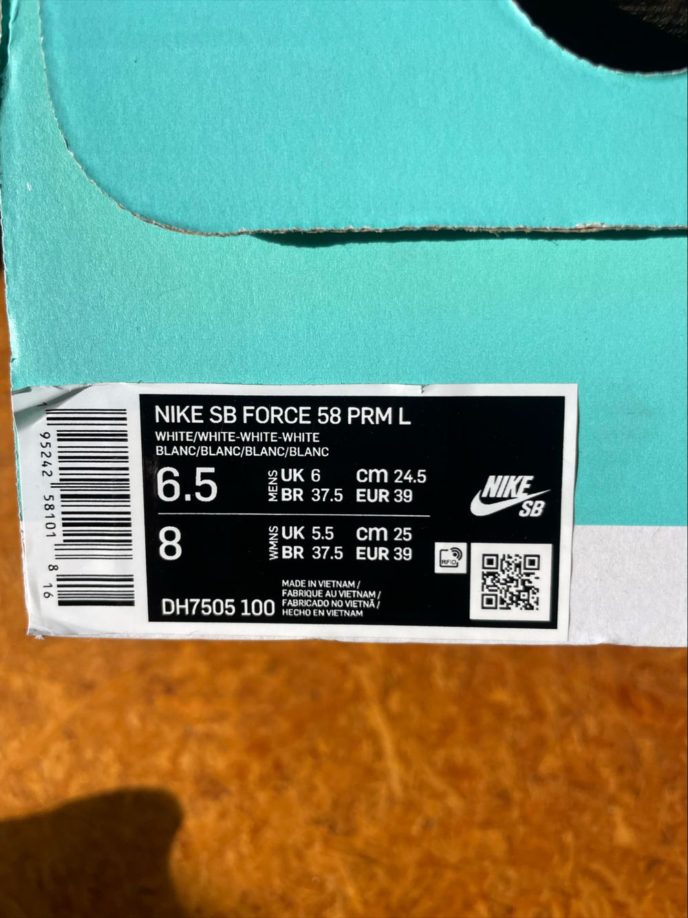 Nike SB Force 58 White Sneakers