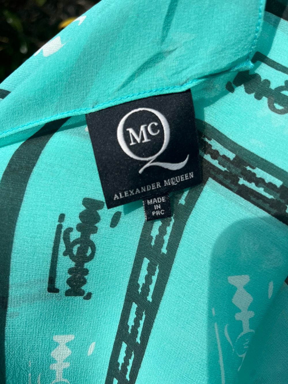 Rare McQ razorblade patterned scarf