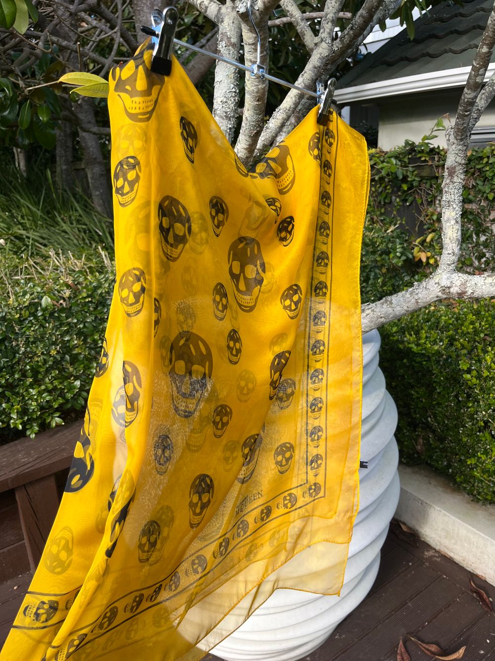 McQ skull patterned scarf