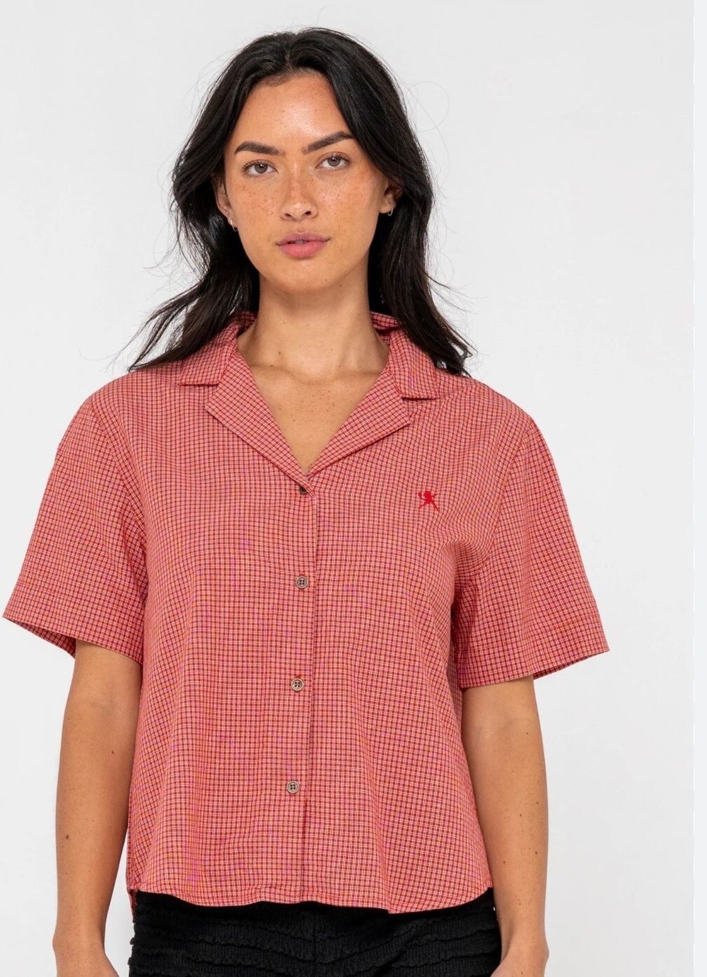 Rusty Red Gingham Short Sleeve Shirt