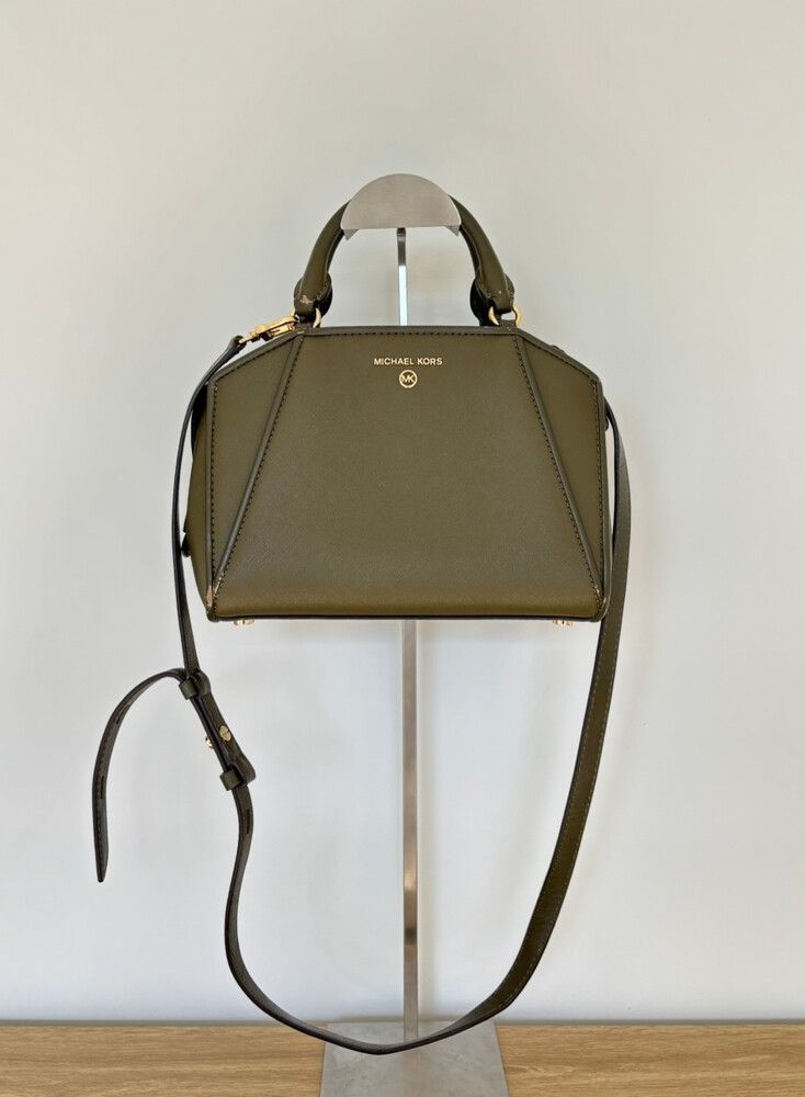 Michael Kors Cleo Small Saffiano Leather Satchel