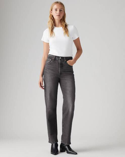 Levi’s Ribcage Straight Black Ankle Jeans