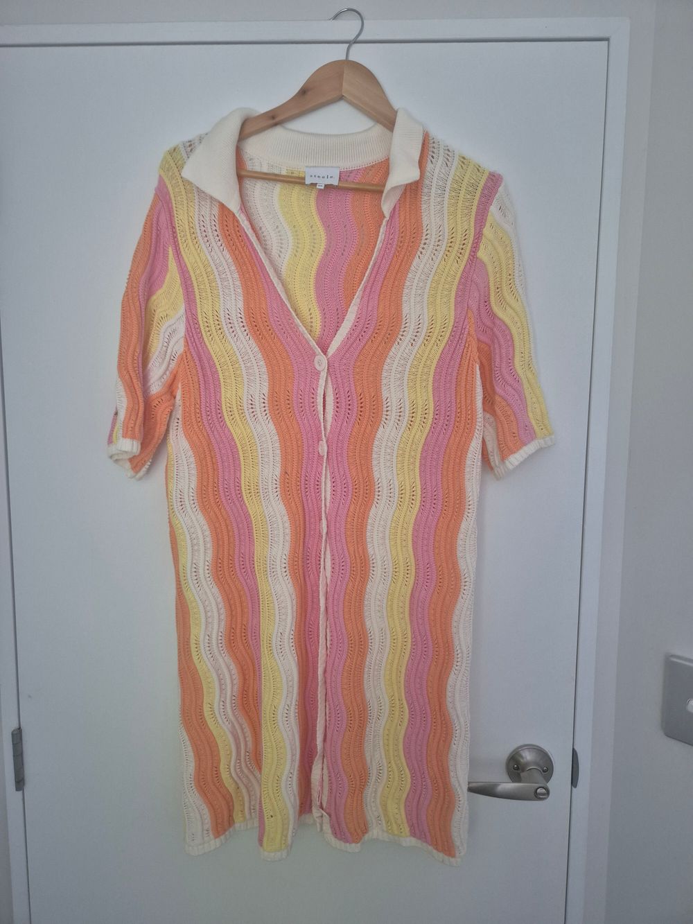 Steele. Pink Orange Yellow Knit Dress OSFA