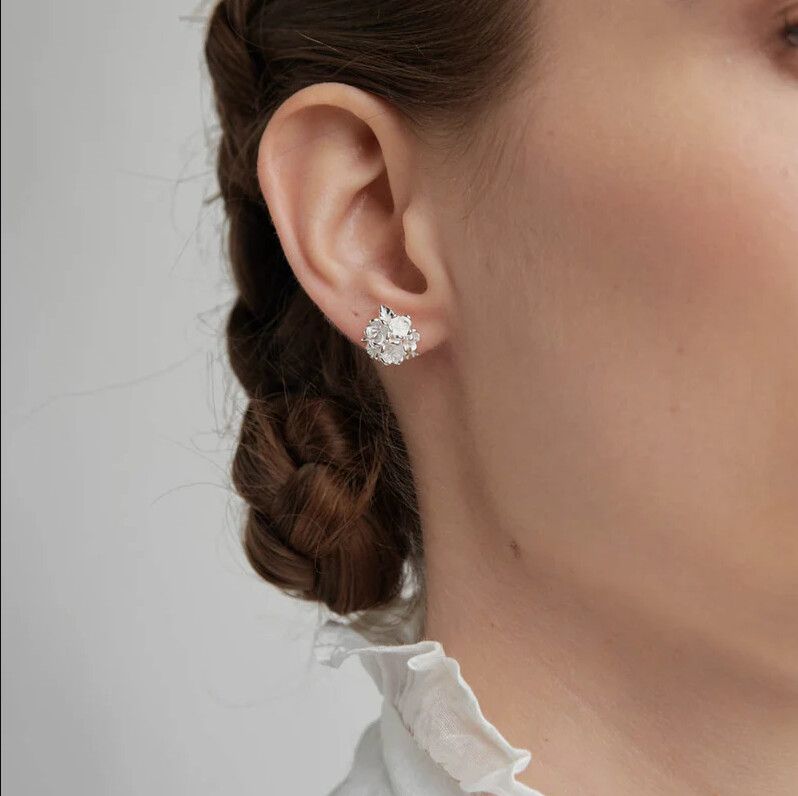 Karen Walker Flower Wreath Ring & Flower Ball Studs - Sterling Silver