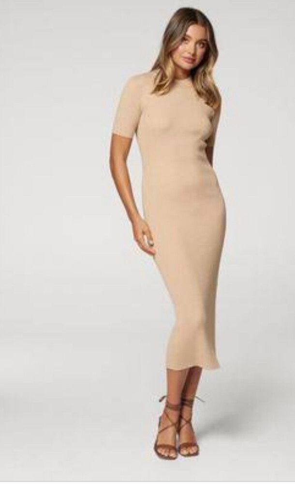 gold knit dress mini Alix Sequin Knit Dress- Gold L main image 0