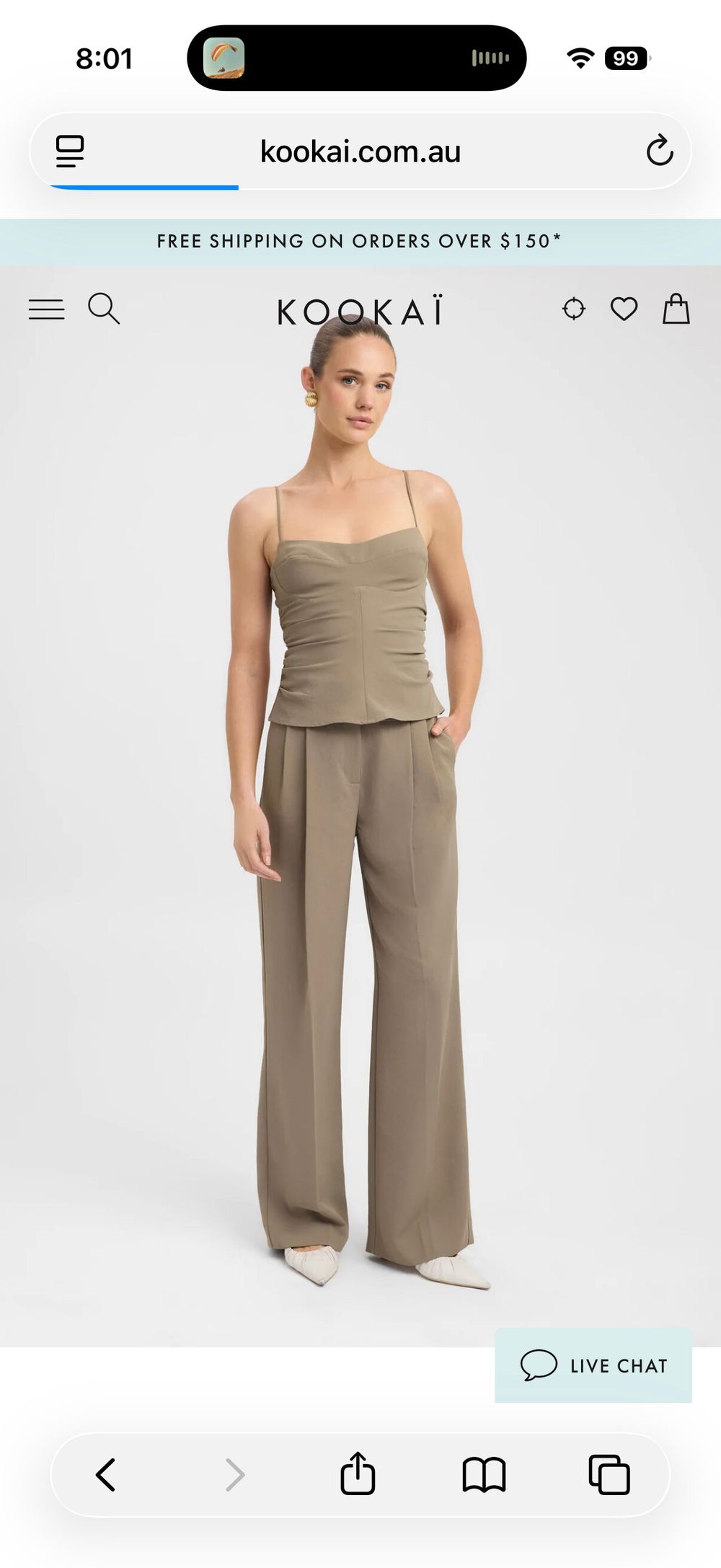 Kookai Cinch Top & Pants Set