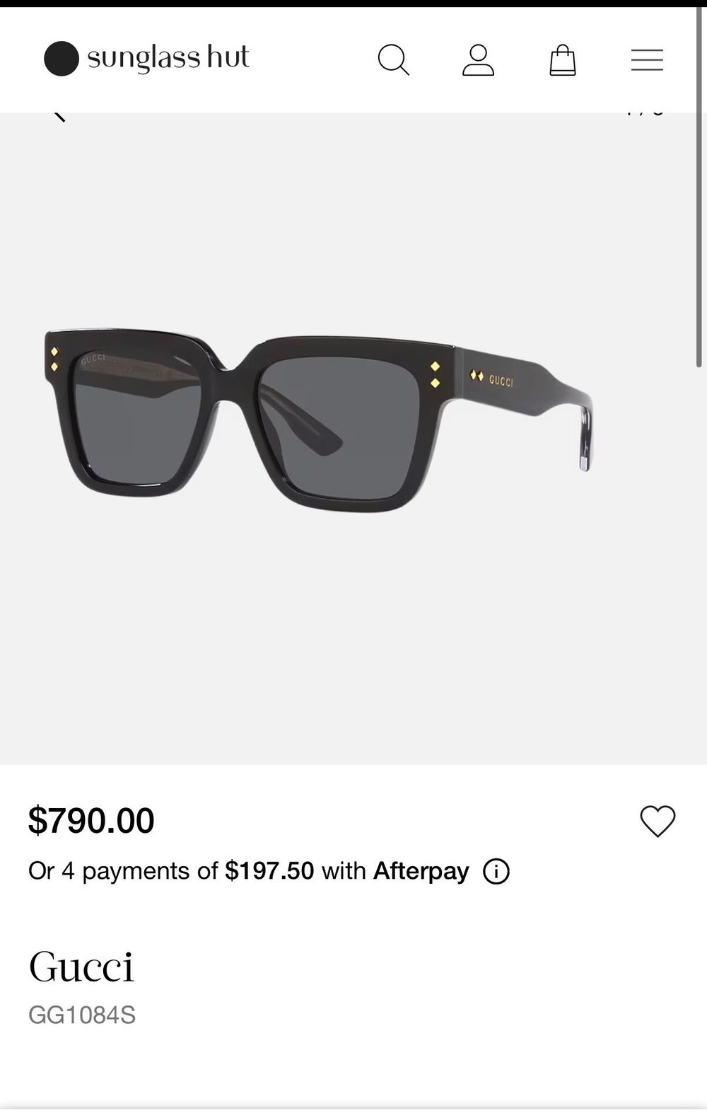 Gucci sunglasses - GG 1084 001 Black