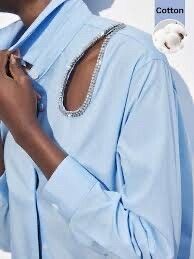 Sandro Blue Cutout Shirt