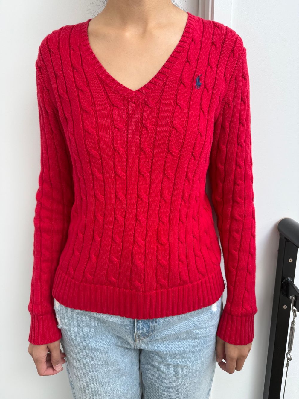 Ralph Lauren Cable Knit Sweater Red