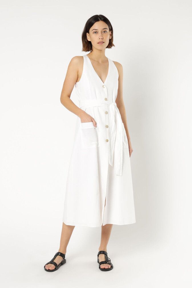 Kora Linen Midi Dress