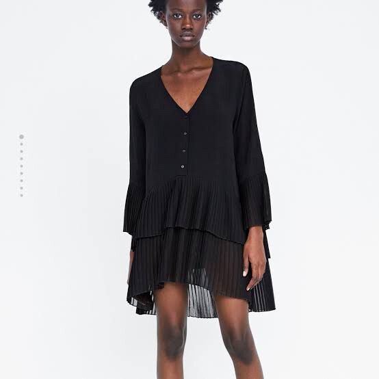 pleated shirt dress zara ZARA NEW PLEATED SHIRT DRESS W/ BELT SKY BLUE 100% COTTON *Runs Large 7878/544
