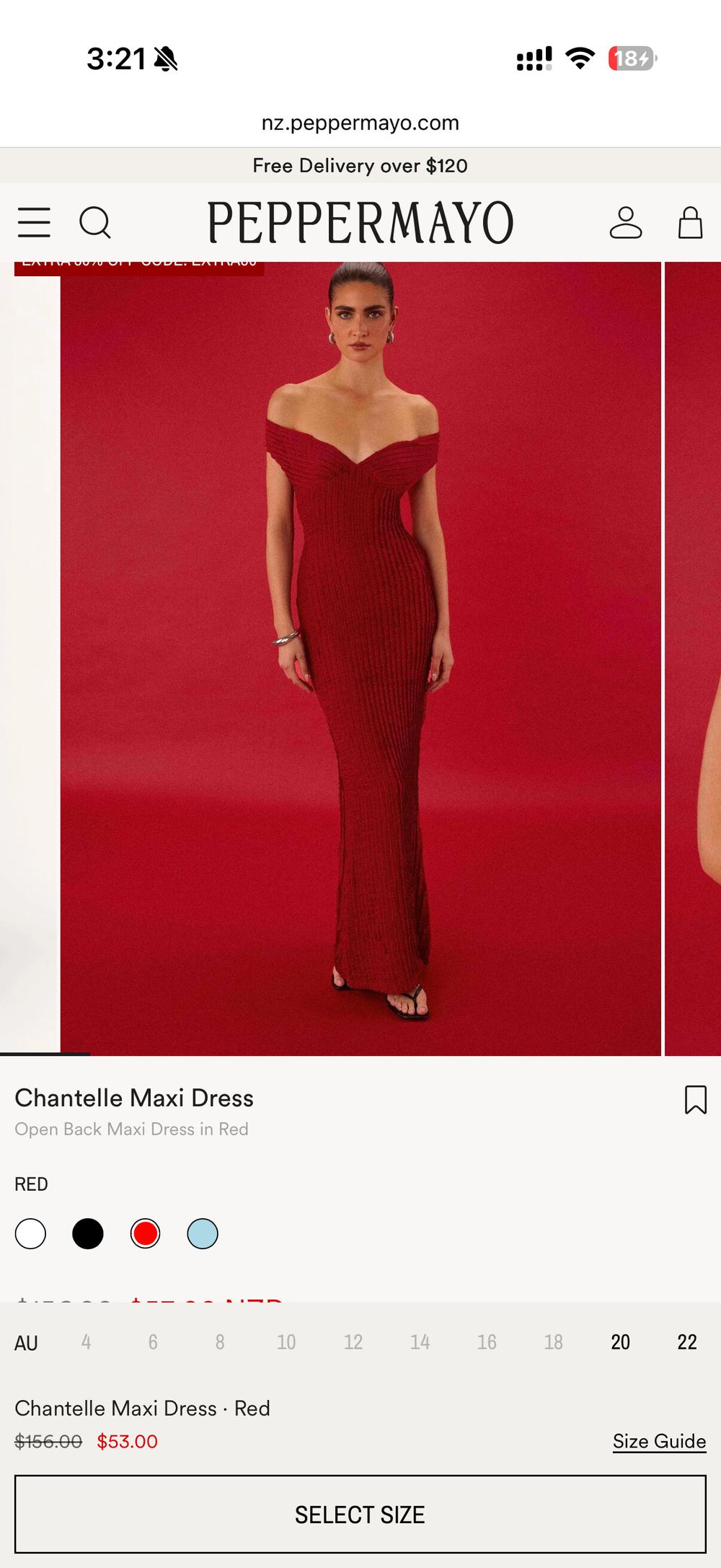 Peppermayo Off Shoulder Maxi Dress