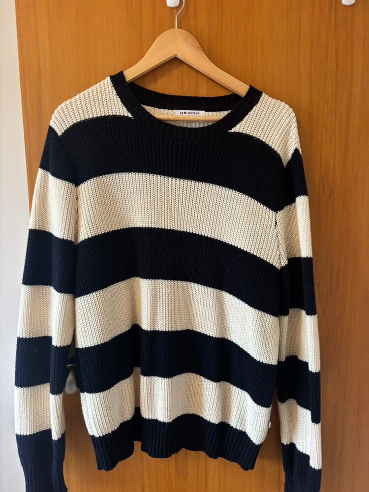 LA Vintage Stripped Knit Crew