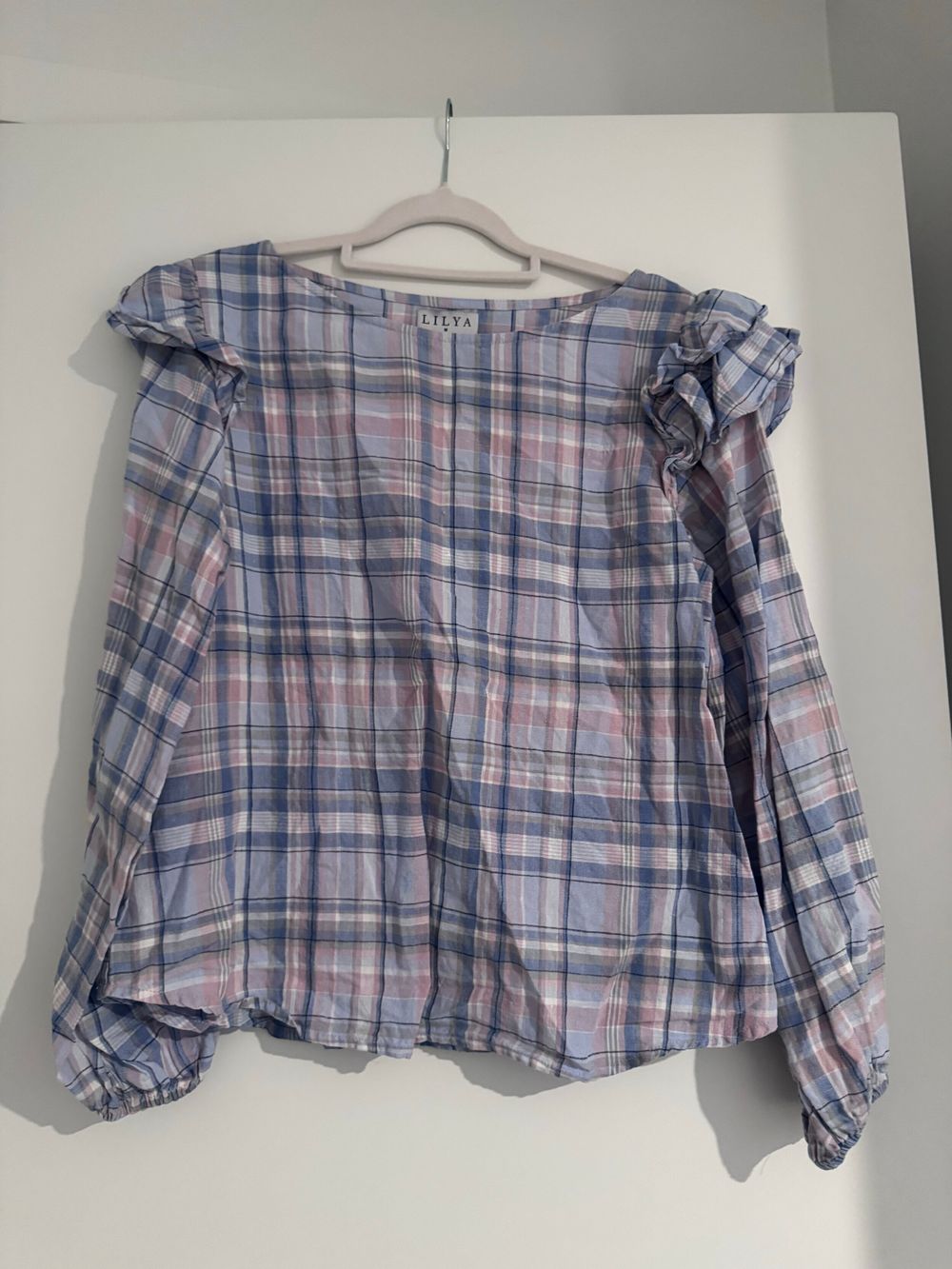 Lilya Plaid Blue Top
