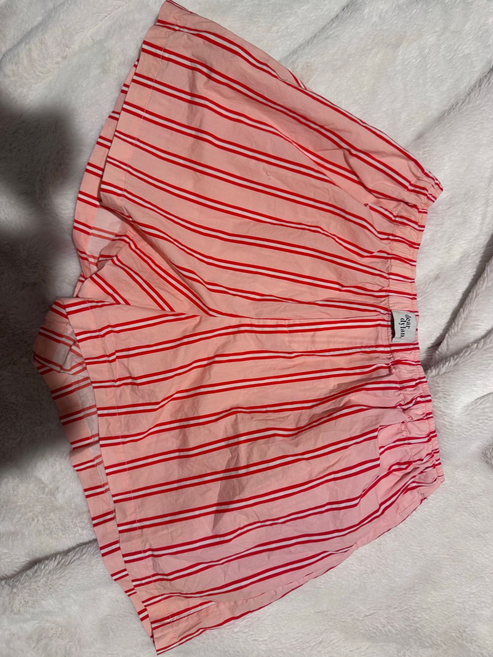 Dear Dylan Pink and Red Striped Shorts