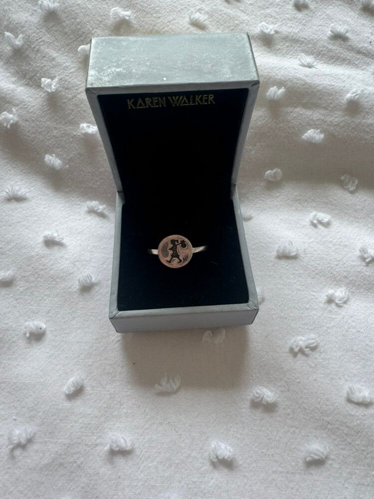 Karen Walker Runaway Girl Stamp Ring