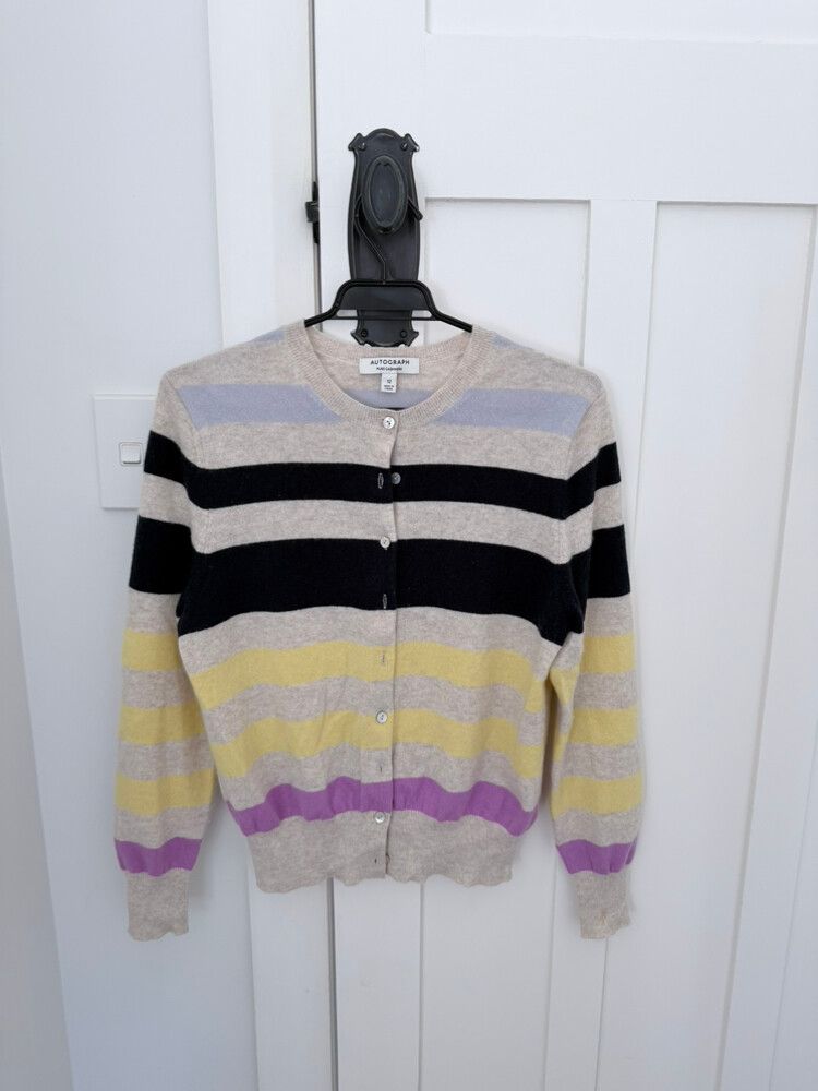 Striped Cashmere Cardigan