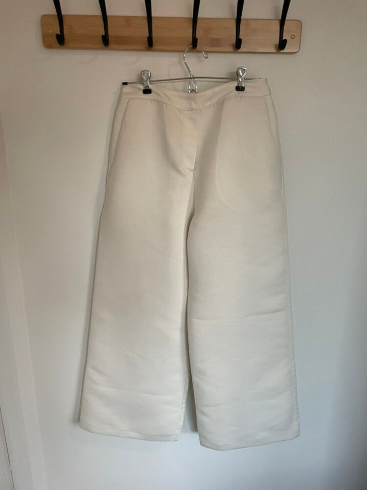 Harris Tapper White Wide Leg Pants