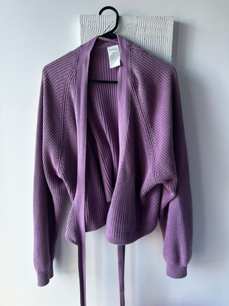 Kowtow Purple Composure Cardigan