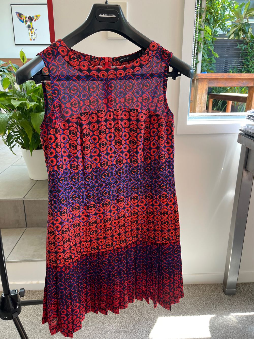 Karen Millen Silk Dress With pleats