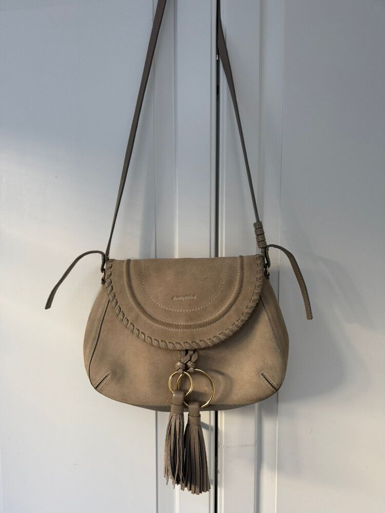 See By Chloé grey Suede Crossbody Bag