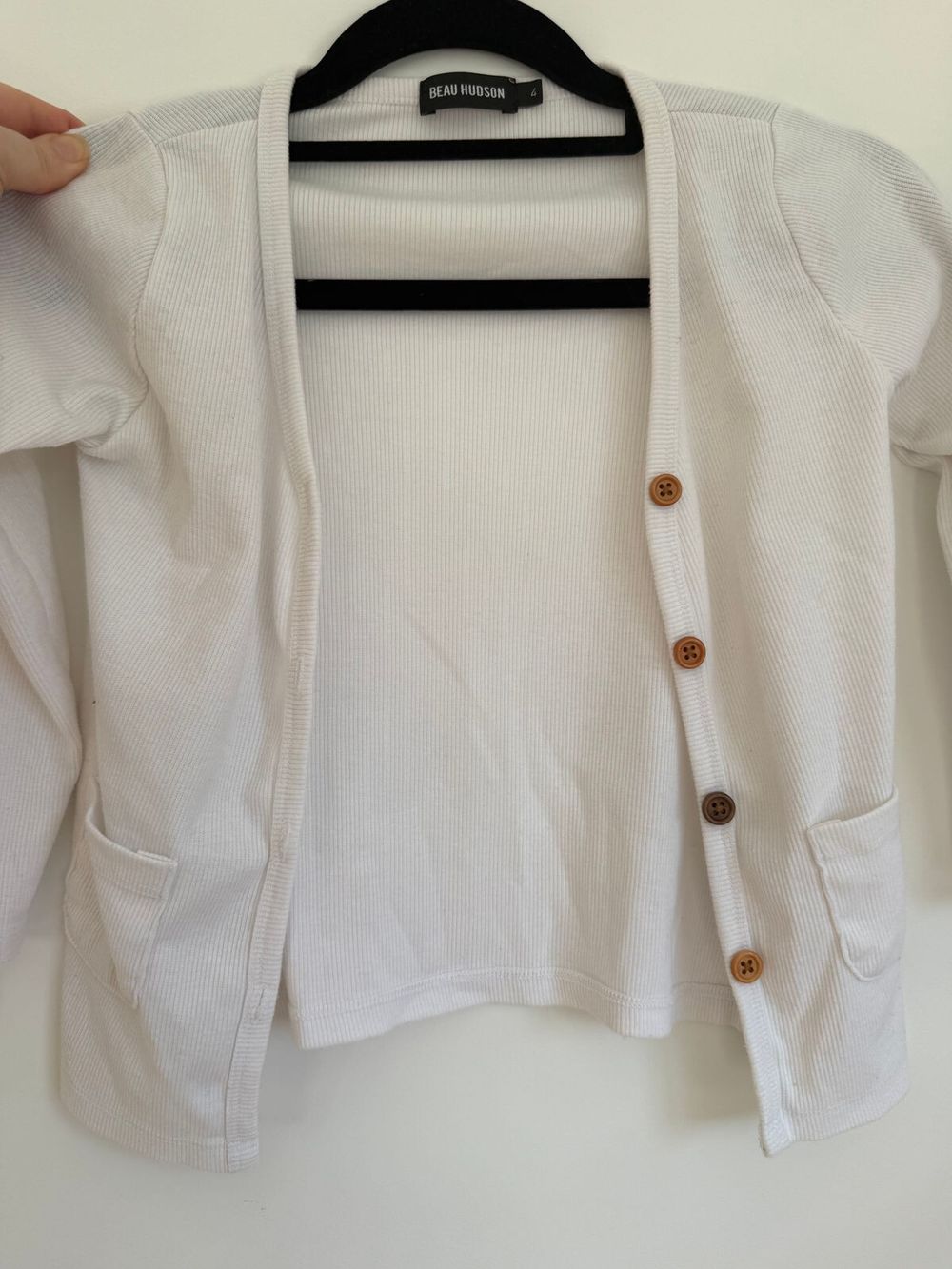 Plain white cardigan