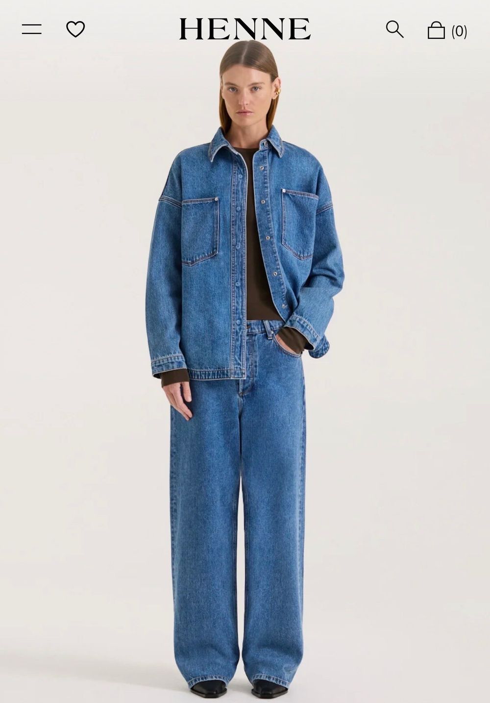 Henne Aurora Indigo Wash Denim Shirt