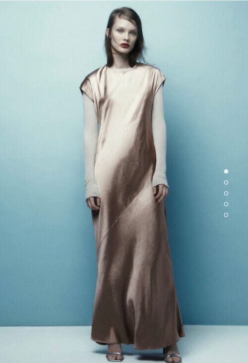 Zara - Long Satin Dress on Designer Wardrobe
