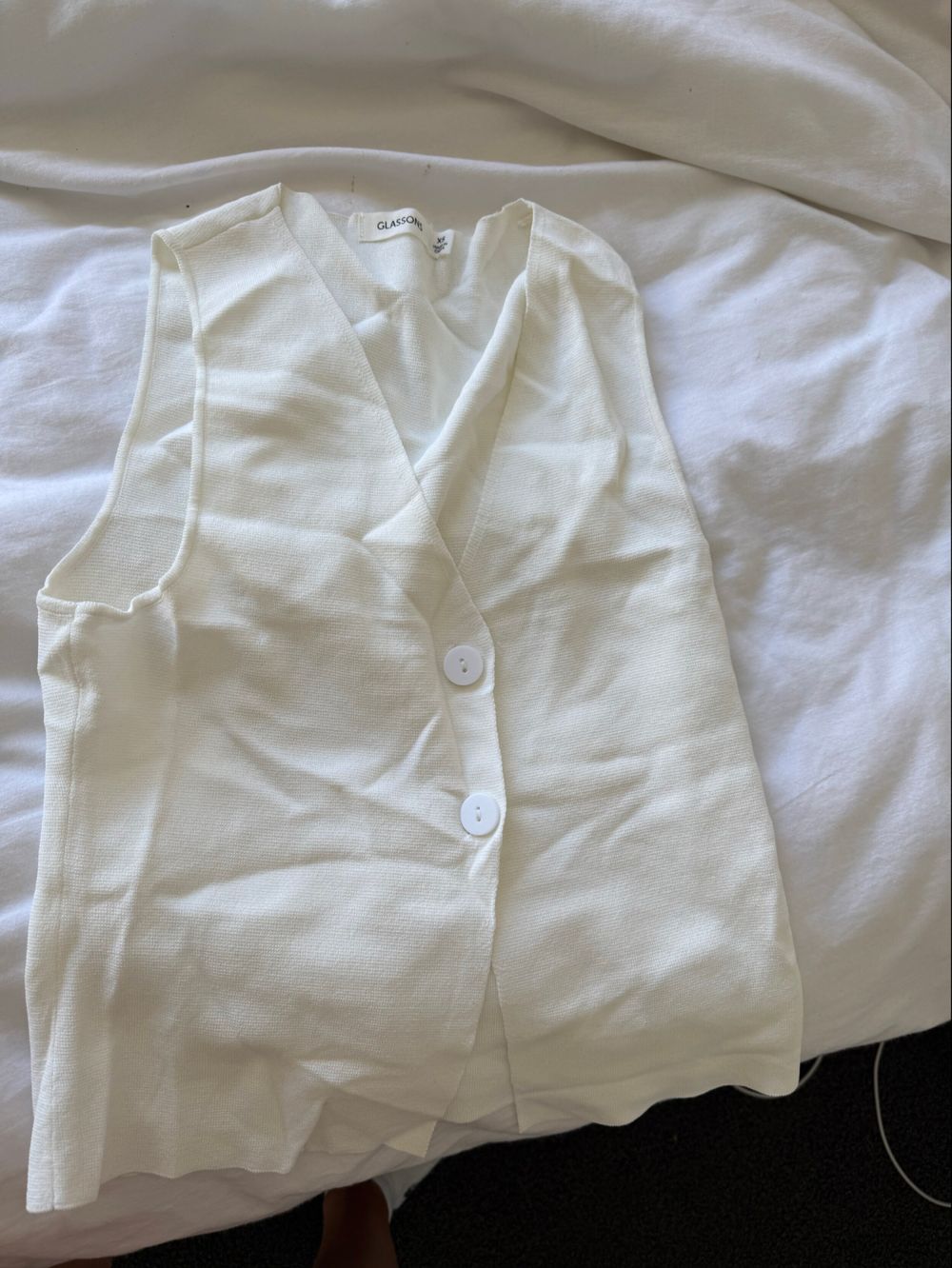 Glassons White Knit Vest