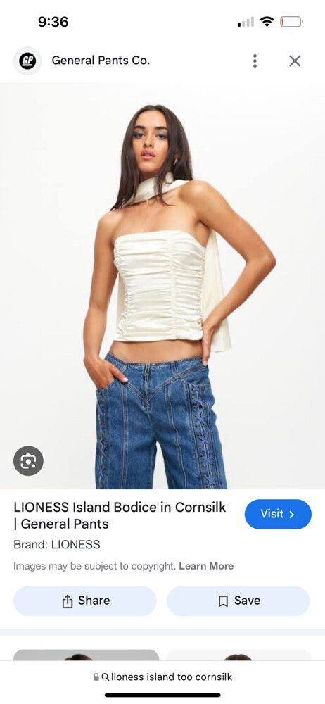 Island Bodice In Corn silk