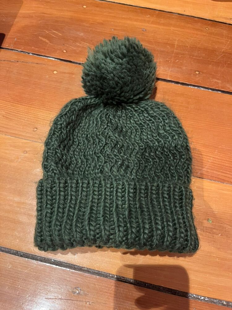 RUBY Green Pom Pom Knit Beanie