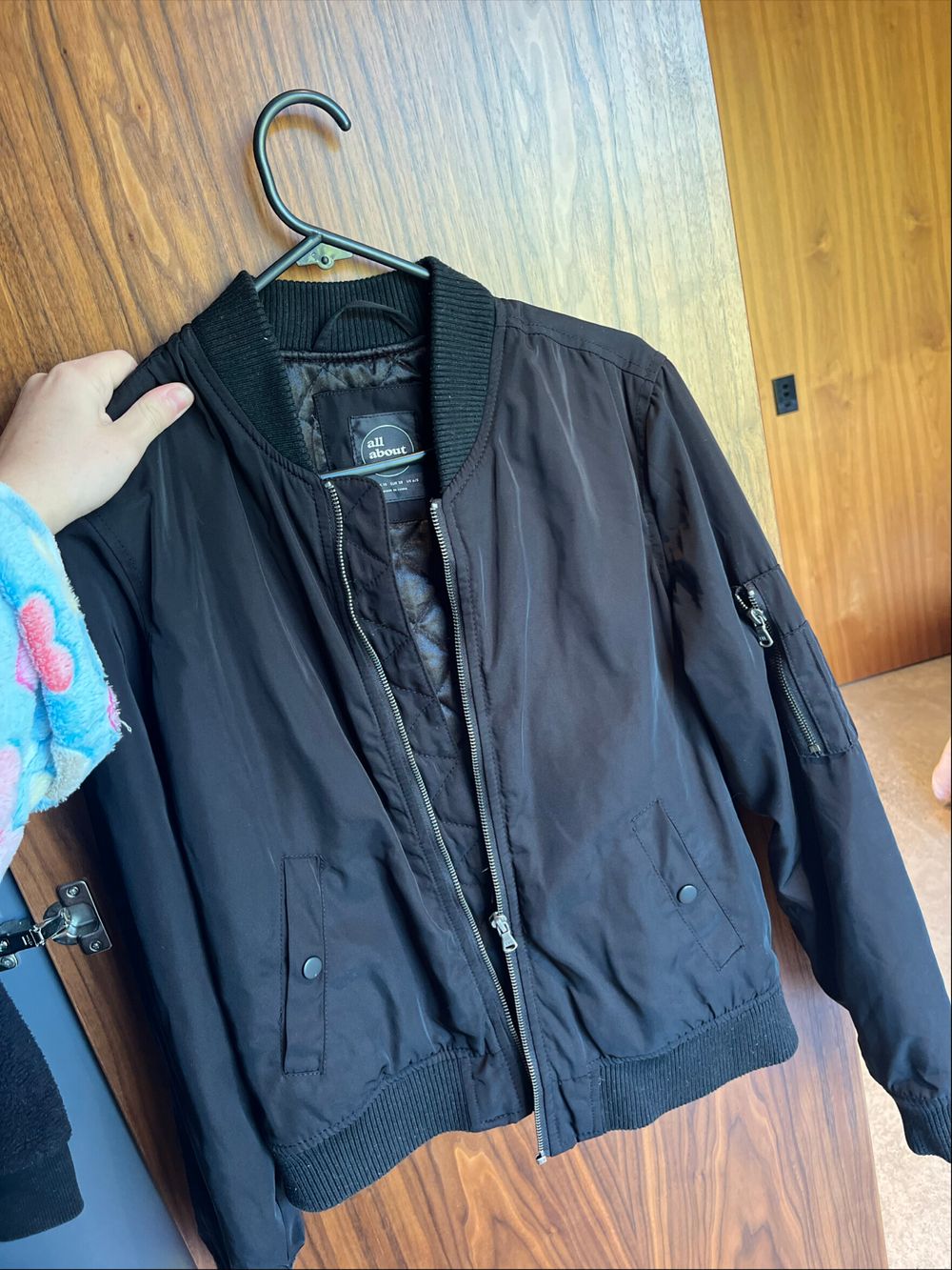 All About Eve Black Bomber Jacket