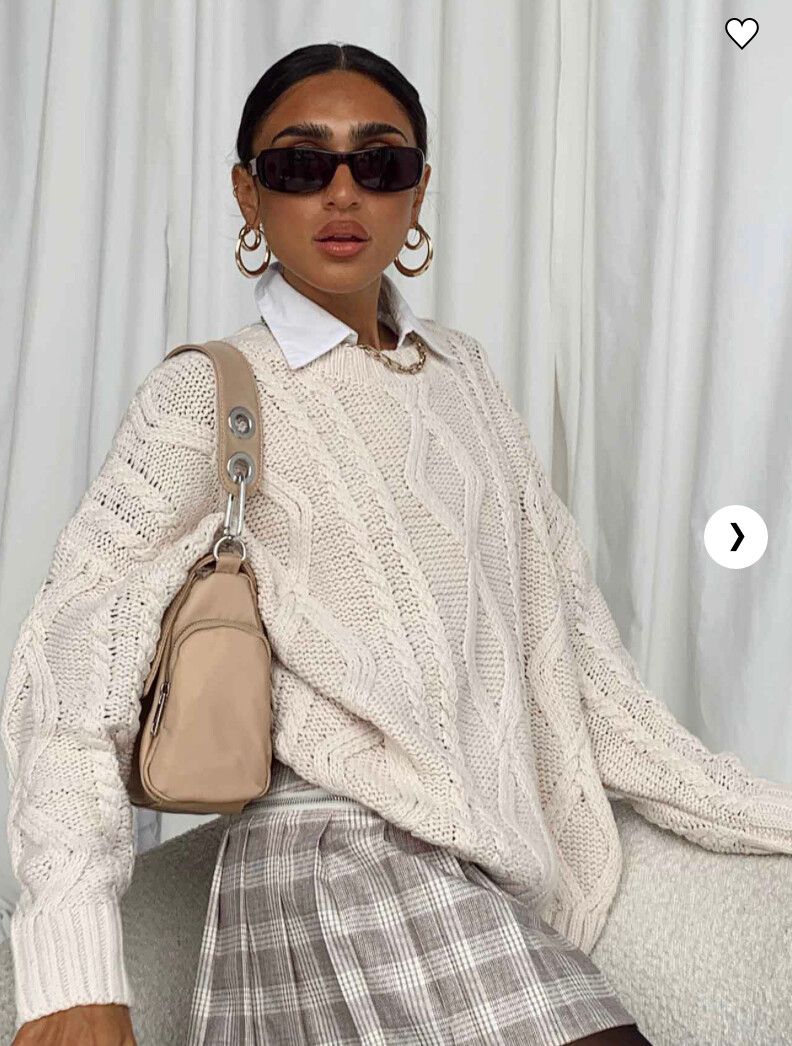 Princess Polly Beige Knit Jumper