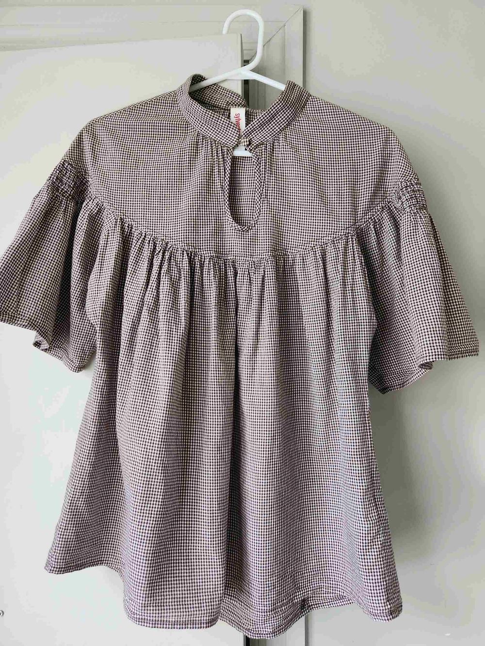 Sylvester Brown Gingham Blouse