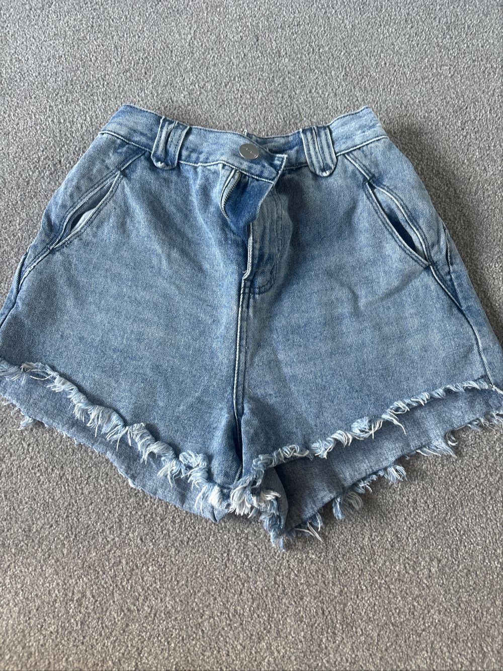 Denim Frayed Shorts