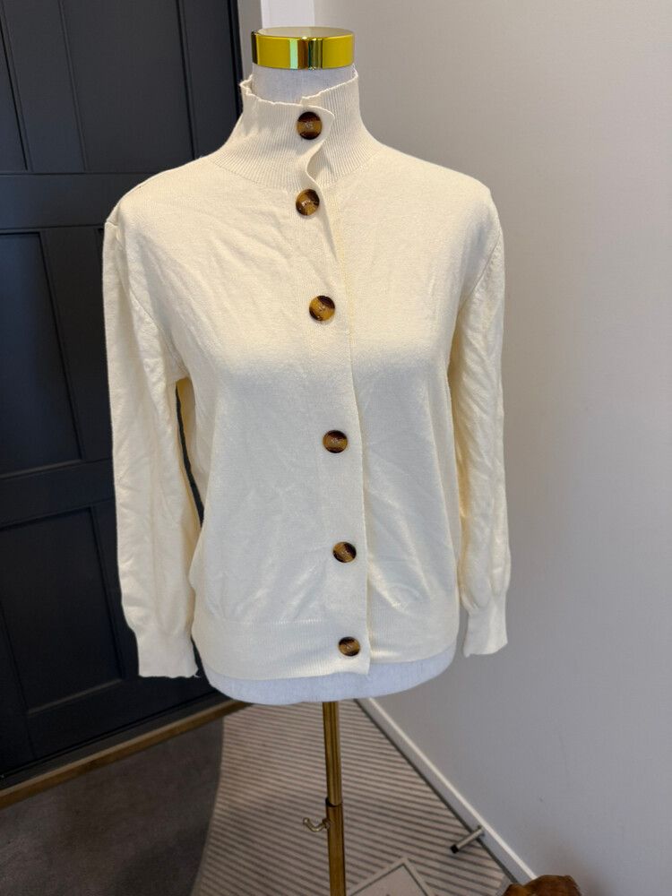 Cream Cardigan With Wool
