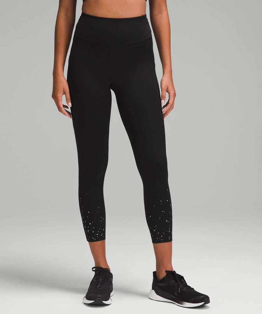 Lululemon Fast and Free Reflective High-Rise Crop 23" Pockets