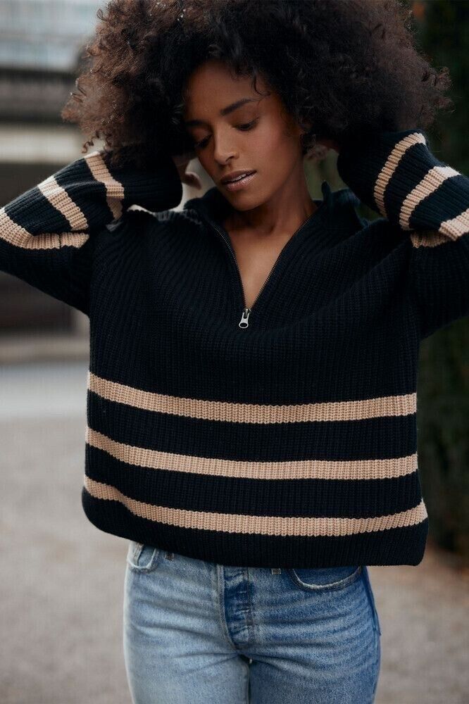 Max Quarter Zip Wool Blend Sweater